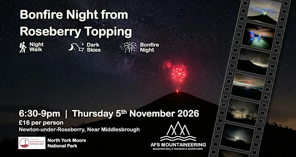 Bonfire Night from Roseberry Topping: Dark Skies & Summit Fireworks Walk