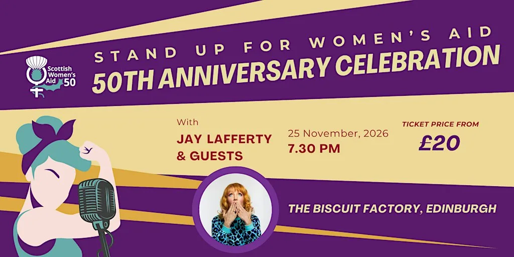 Stand up for Women's Aid! Cheers to 50 years comedy evening at The Biscuit Factory
