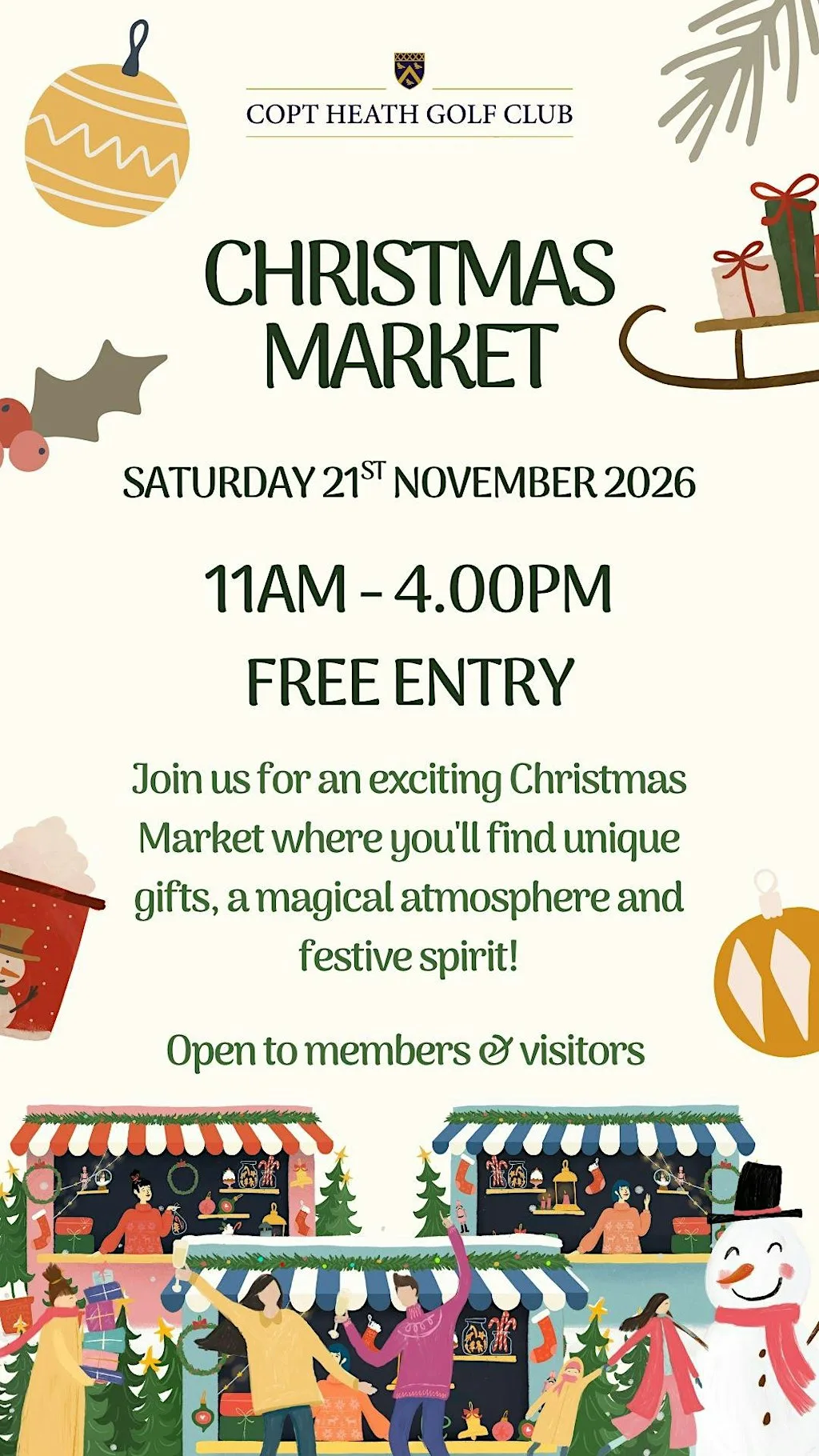 Christmas Craft Fair at Copt Heath Golf Club