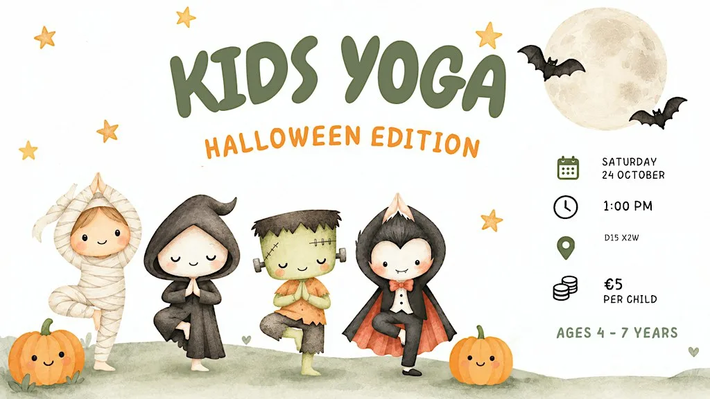 Halloween Kids Yoga Dublin | Kids Yoga Class Ages 4–7 | Dublin 15 at Parslickstown House