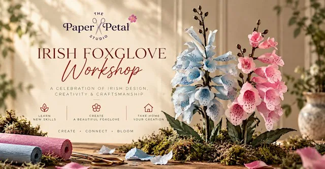 Irish Foxglove Crepe-Paper Workshop at Amo and Pax