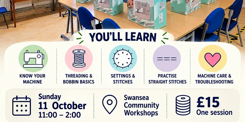Sewing Machine Basics at Swansea Community Workshop