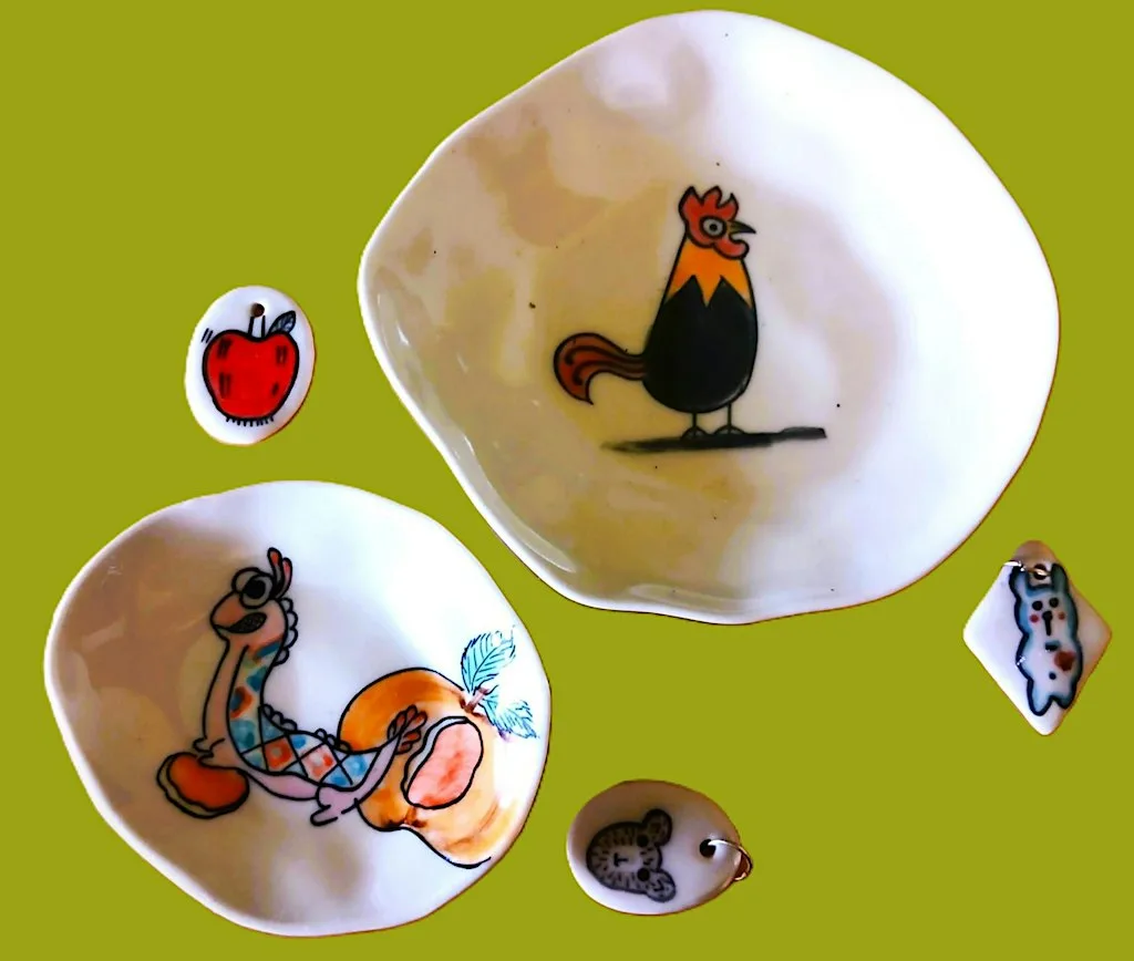 Clay & Sip: Hand-Crafted pendants and trinkets dish at Marie & Archie