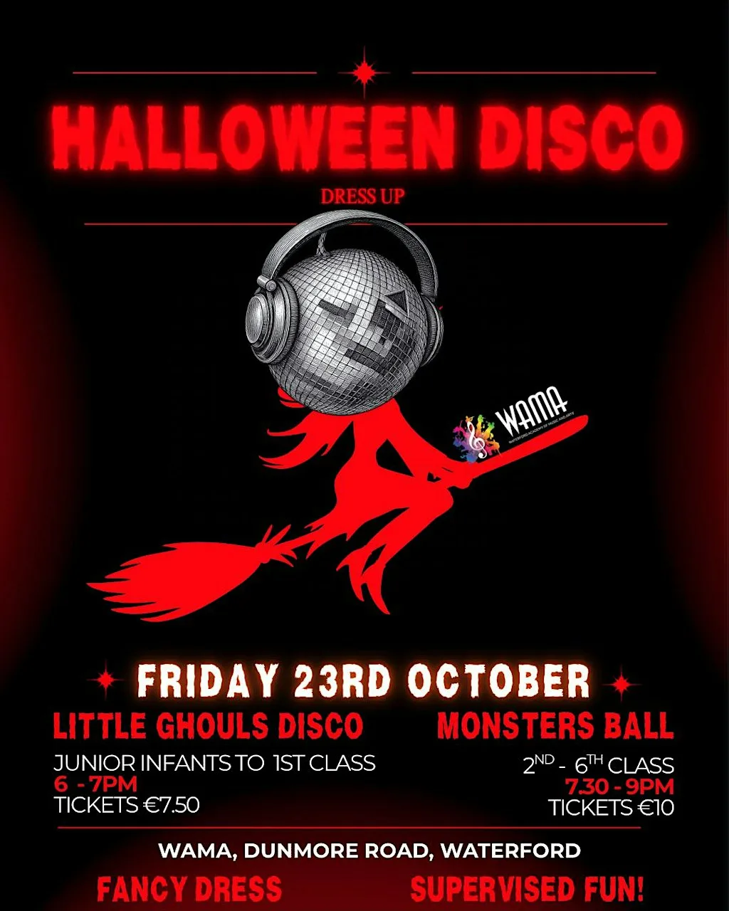 Little Ghouls Disco at Live Room Theatre, Waterford Academy of Music & Arts