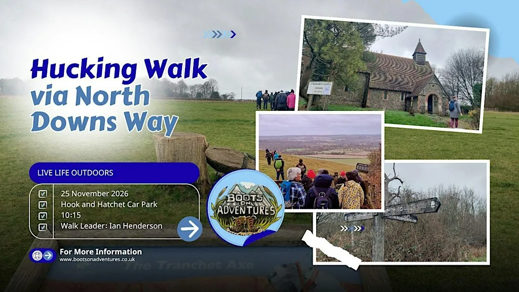 Hucking walk via North Downs Way at Hook & Hatchet