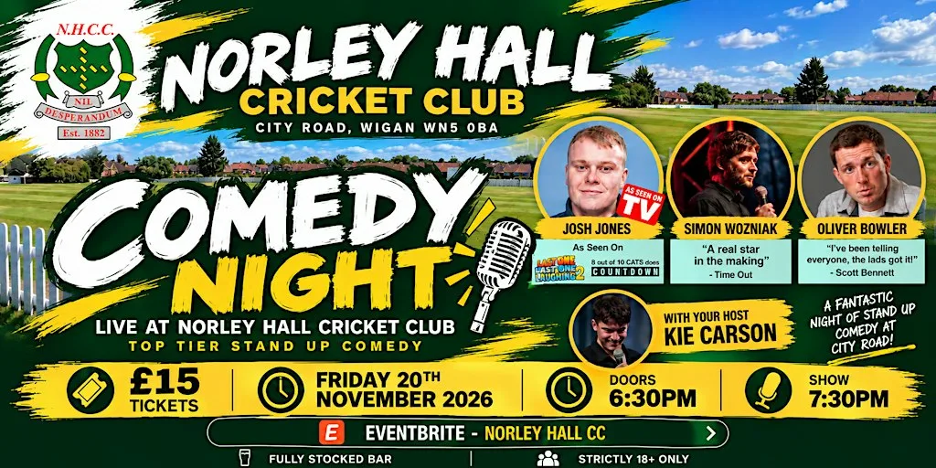 Norley Hall CC Comedy Night at Norley Hall Cricket Club
