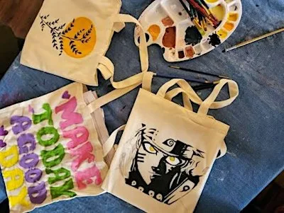 Paint your Tote Bags at Cranborne House at Cranborne House