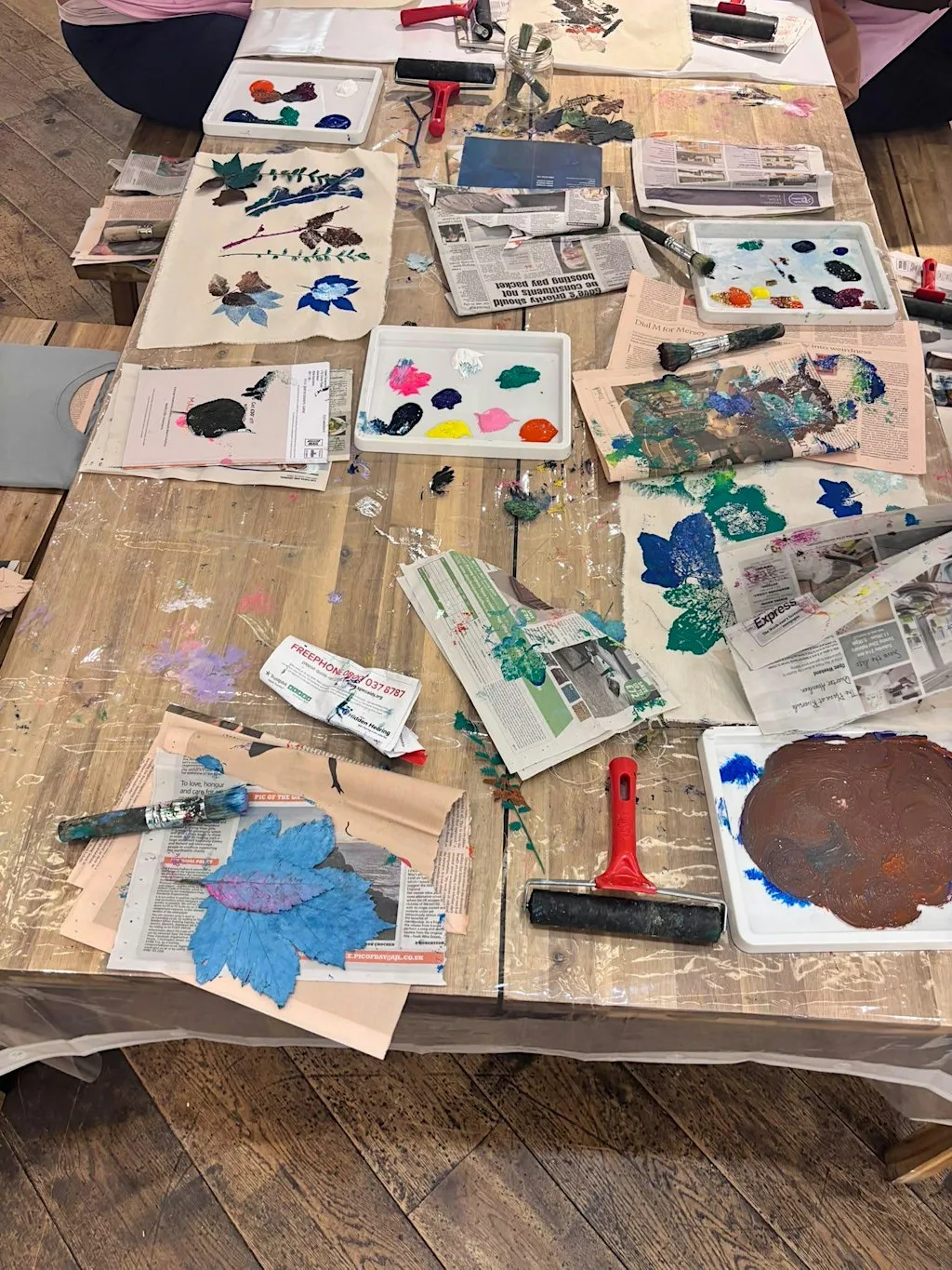 Botanical Tea Towel Printing with Helen Ruth Scarves