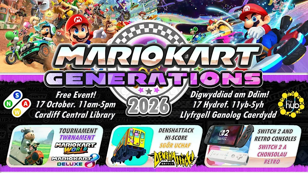 Nintendo South Wales: Mario Kart Generations 2026 at Cardiff Central Library