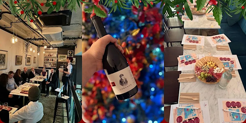 A Christmas Wine Tasting in London | Greece Meets Italy