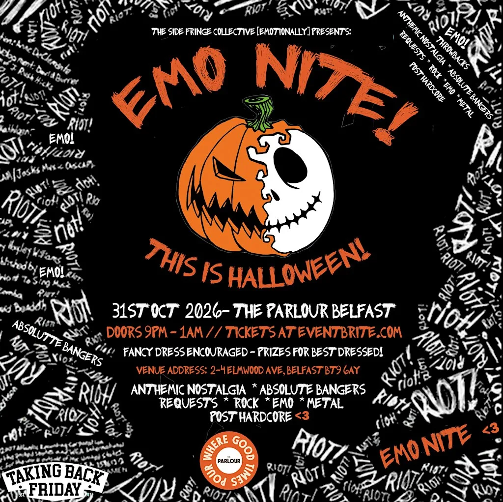 THIS IS HALLOWEEN! EMO NITE! AT THE PARLOUR BELFAST 31/10/26 at The Parlour