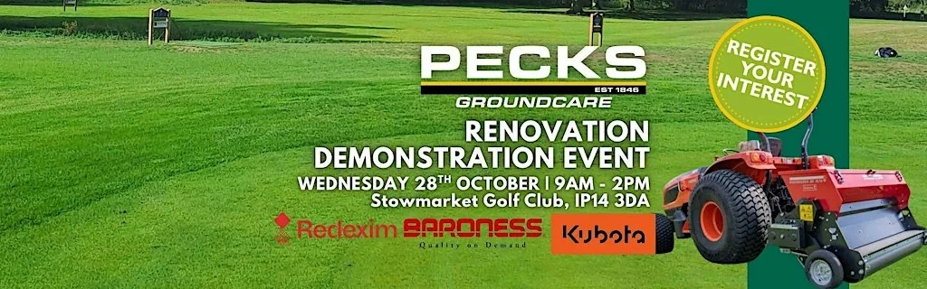 Redexim/Baroness/Kubota Renovation Event with Pecks at Stowmarket Golf Club