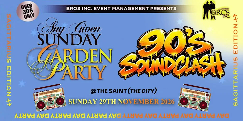 AGS “90s Soundclash” Day Party - Sunday 29th Nov 2026