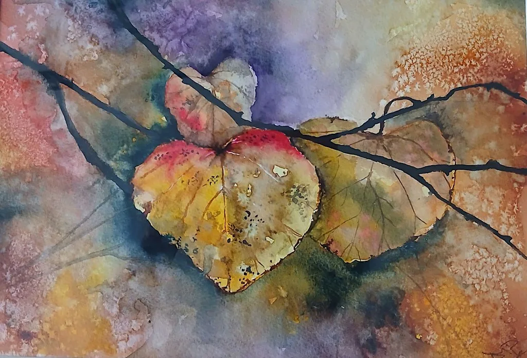 AUTUMN LEAVES WITH SALT RESIST TEXTURES at Dunstable Library