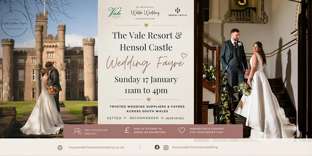The Vale Resort & Hensol Castle Wedding Fayre - Sunday 17 January 2027 at Hensol Castle Park