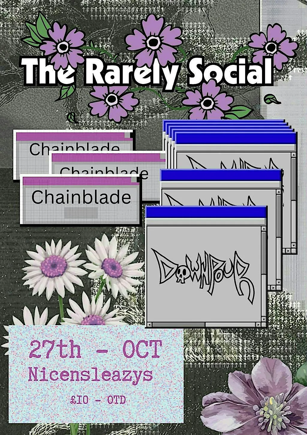 THE RARELY SOCIAL W/ CHAINBLADE & DOWNPOUR @NICE N SLEAZY, GLASGOW. at Nice N Sleazy