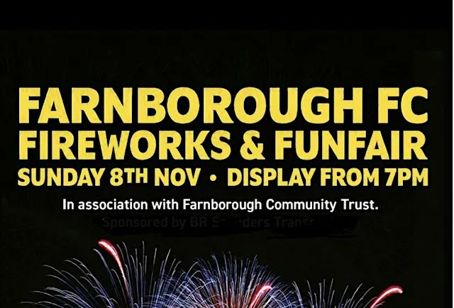 Farnborough Football Club Fireworks & Funfair at Farnborough Football Club