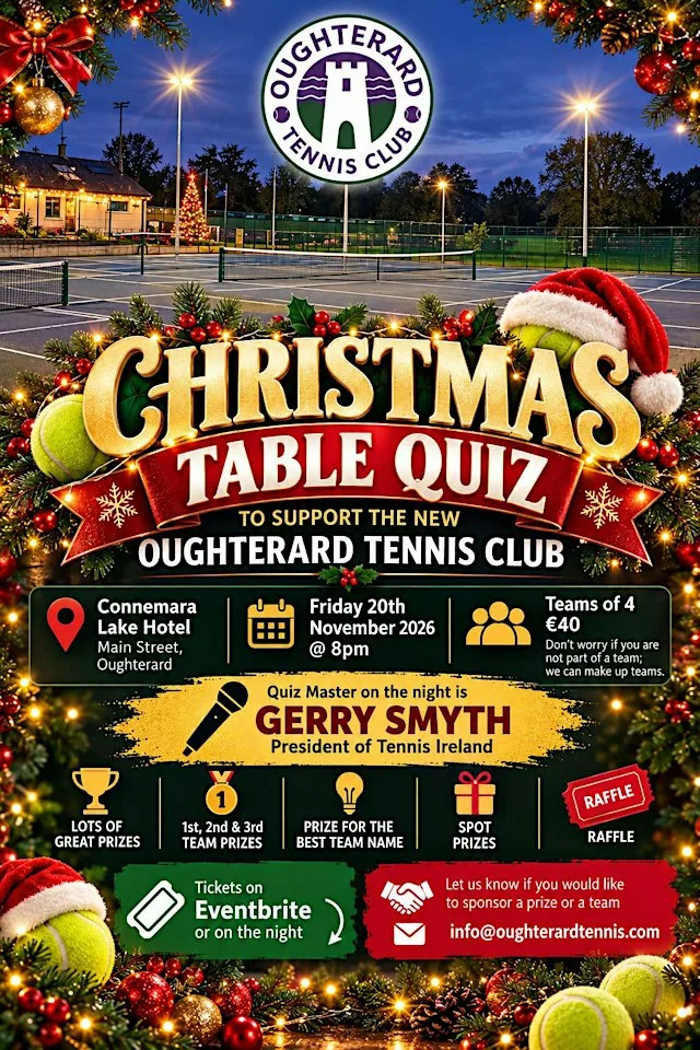 Oughterard Tennis Club Table quiz at Connemara Lake Hotel