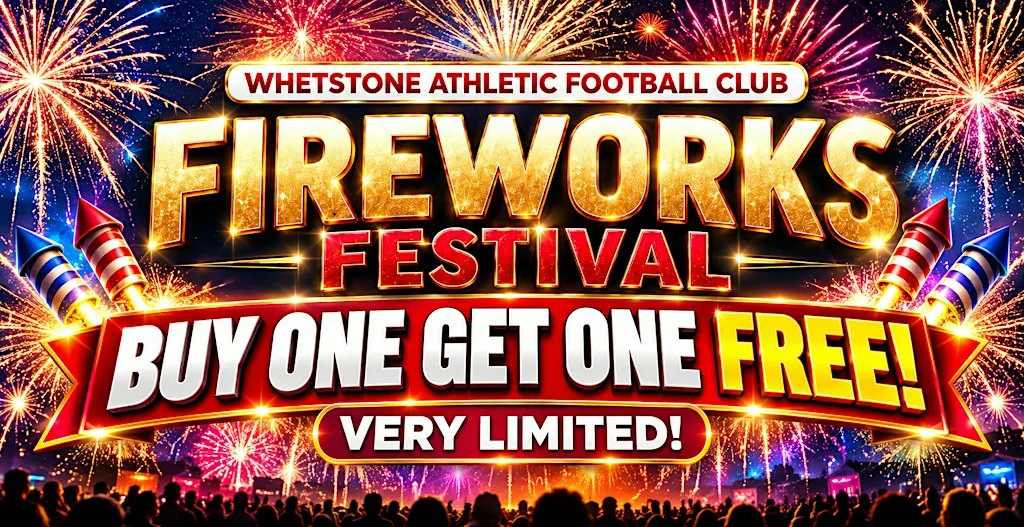 Leicester Fireworks Festival at Whetstone Athletic Football Club