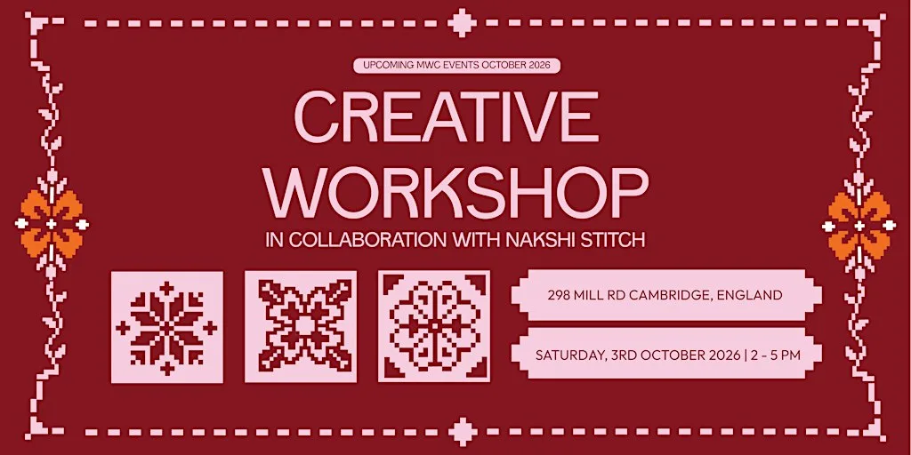 Muslim Women Connect x Nakshi Stitch Creative Workshop at 298 Mill Rd