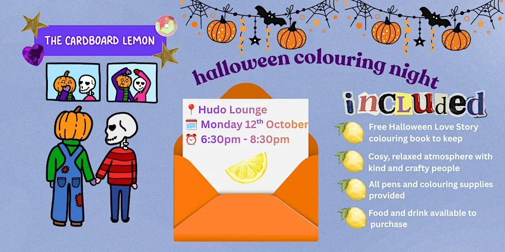 BONUS Halloween Colouring Night with TheCardboardLemon
