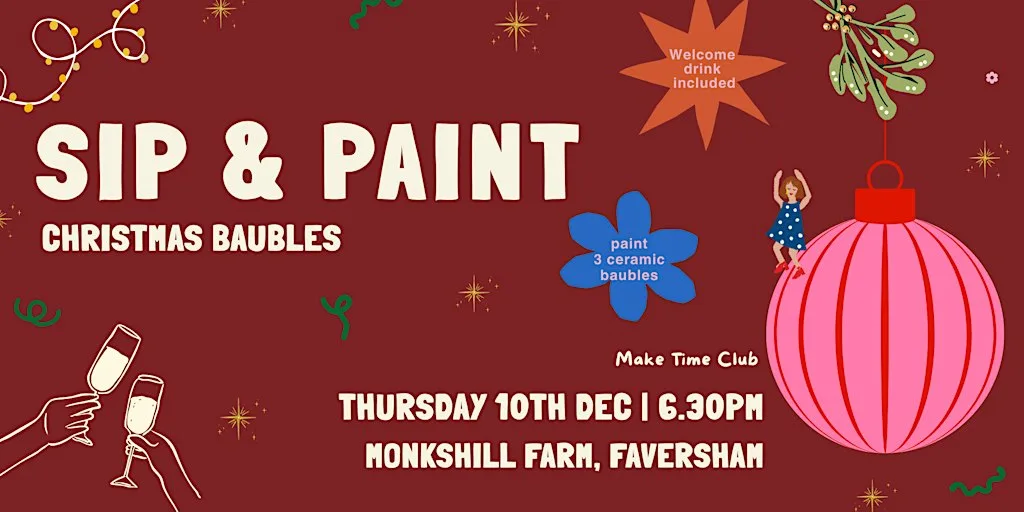 Sip & Paint: Christmas Baubles at Monkshill Farm