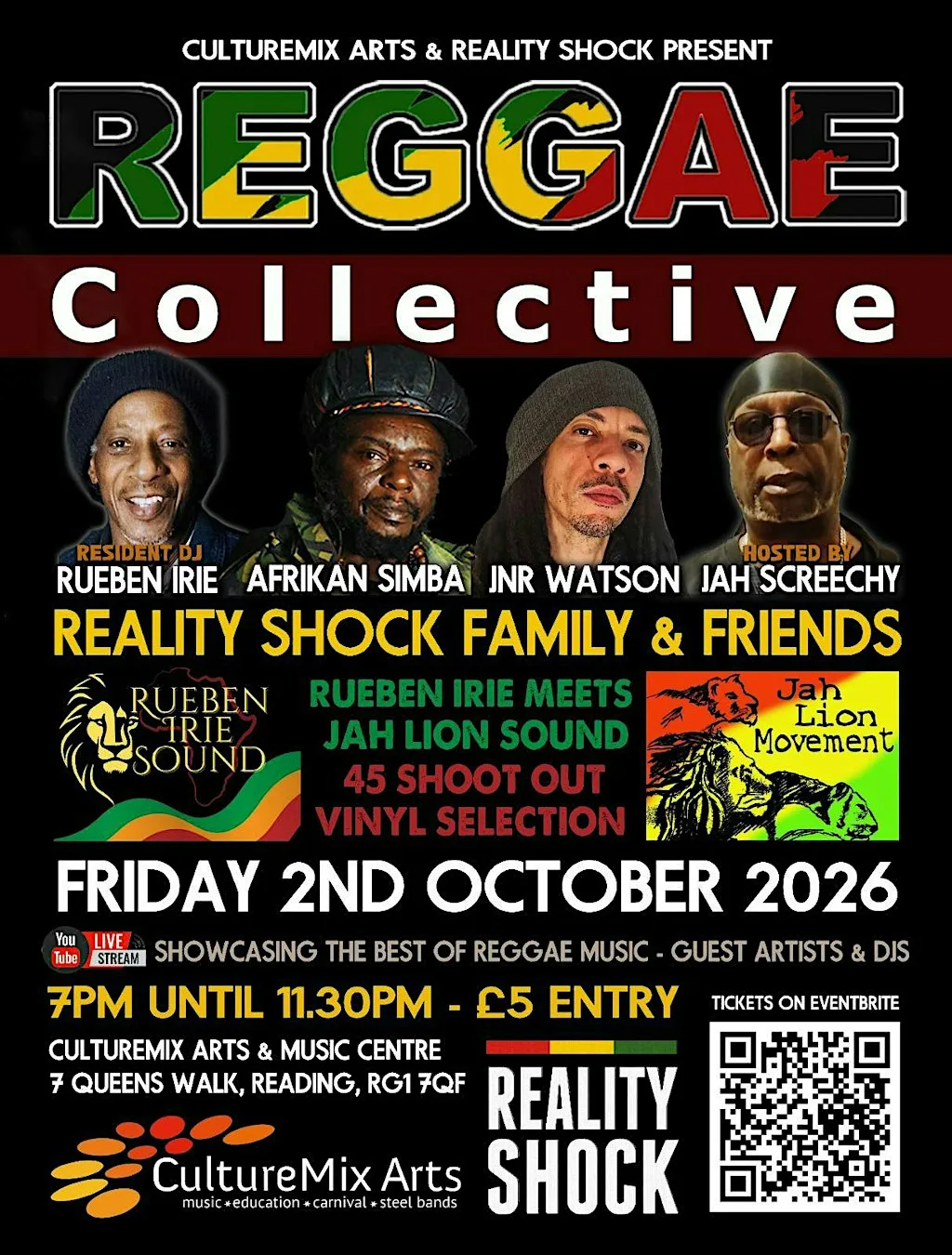Reggae Collective Sound System Veterans at CultureMix Arts & Music Centre