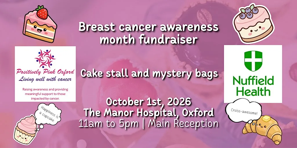 Breast cancer awareness month fundraiser at The Manor Hospital, Oxford