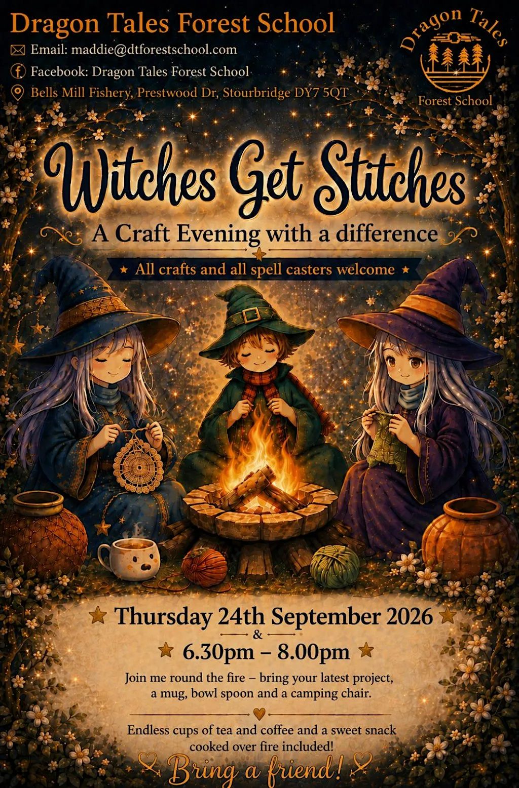 Witches Get Stitches- September at Bells Mill Fishery