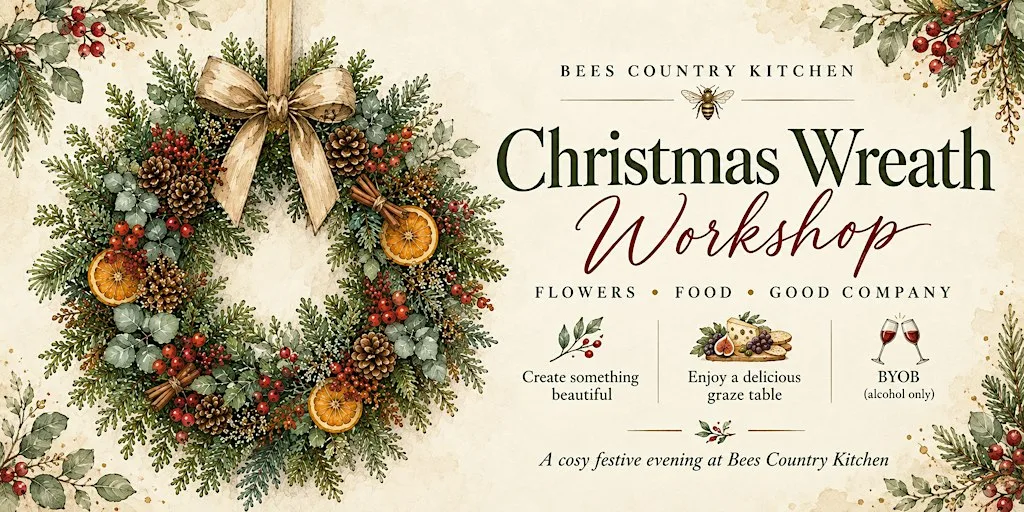 Christmas Wreath Workshop at Bees Country Kitchen