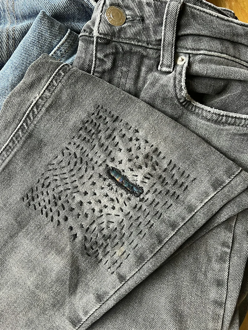 Beginners Sashiko-inspired mending