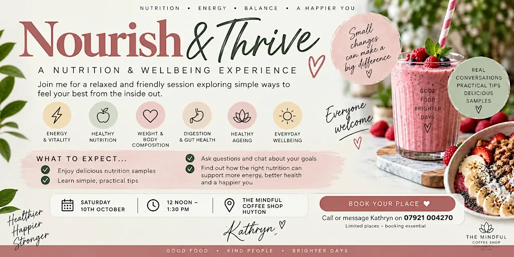 ✨ NOURISH & THRIVE | FREE NUTRITION & WELLBEING EVENT IN HUYTON ✨ at The Mindfull Coffee Shop