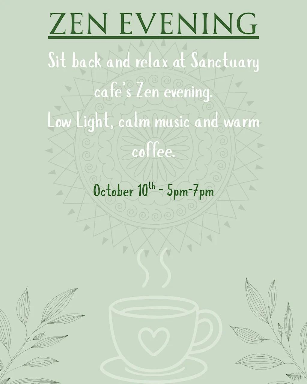 Zen Evening at Sanctuary Cafe