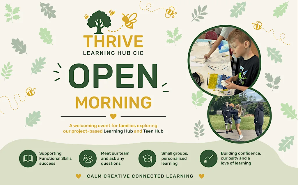 Thrive Learning Hub Open Afternoon, education support for 5-12 year olds