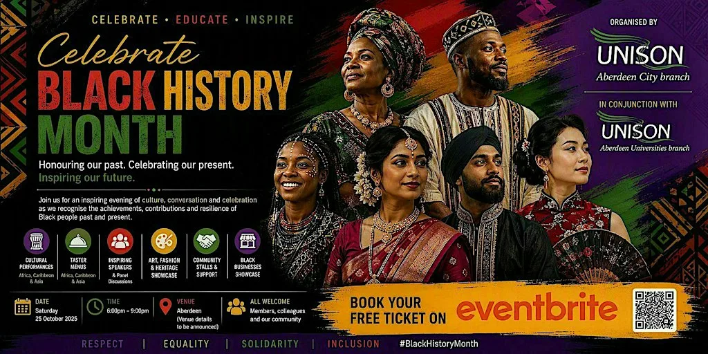 Celebrate Black History Month with Unison Aberdeen City