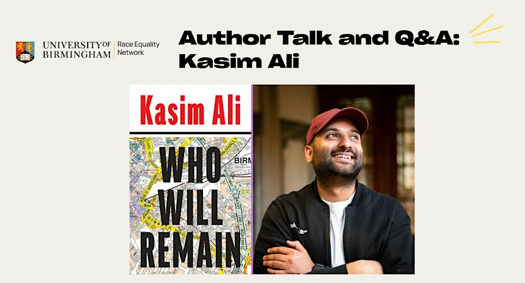 Author talk and Q&A: Kasim Ali at University of Birmingham