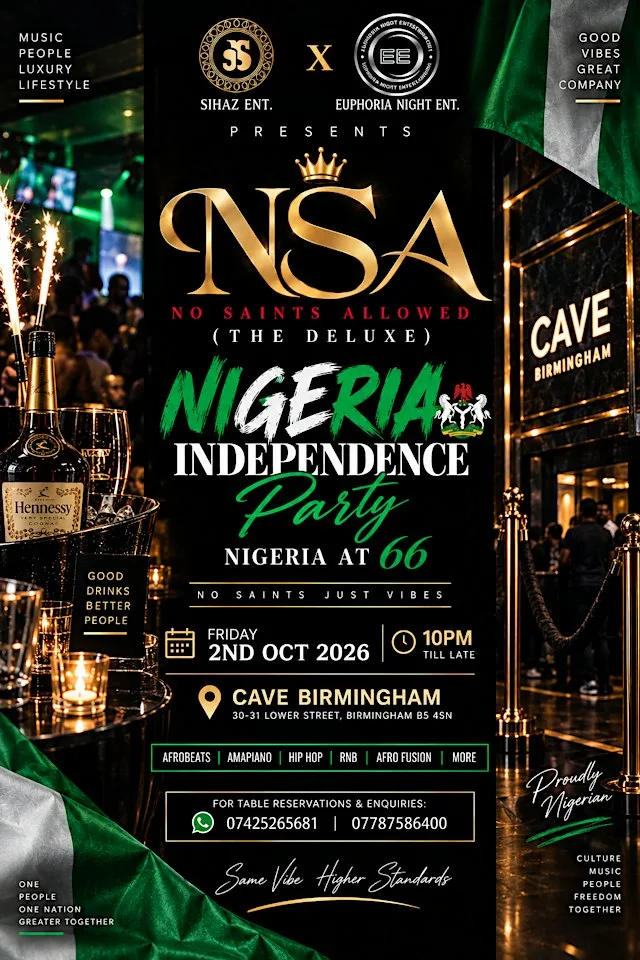 NSA - NIGERIA INDEPENDENT PARTY @ 66 at Cave