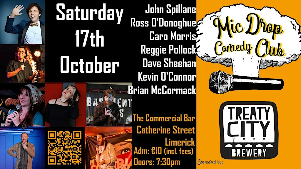 Mic Drop Comedy - Saturday 17th October at The Commercial