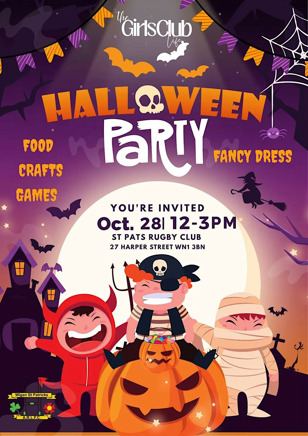 The girls club children halloween party