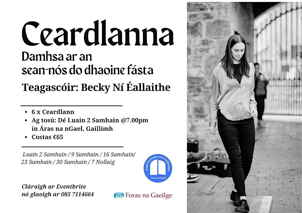 Ceardlanna Damhsa ar an Sean Nós le Becky / Sean nós dancing course at Aras na nGael
