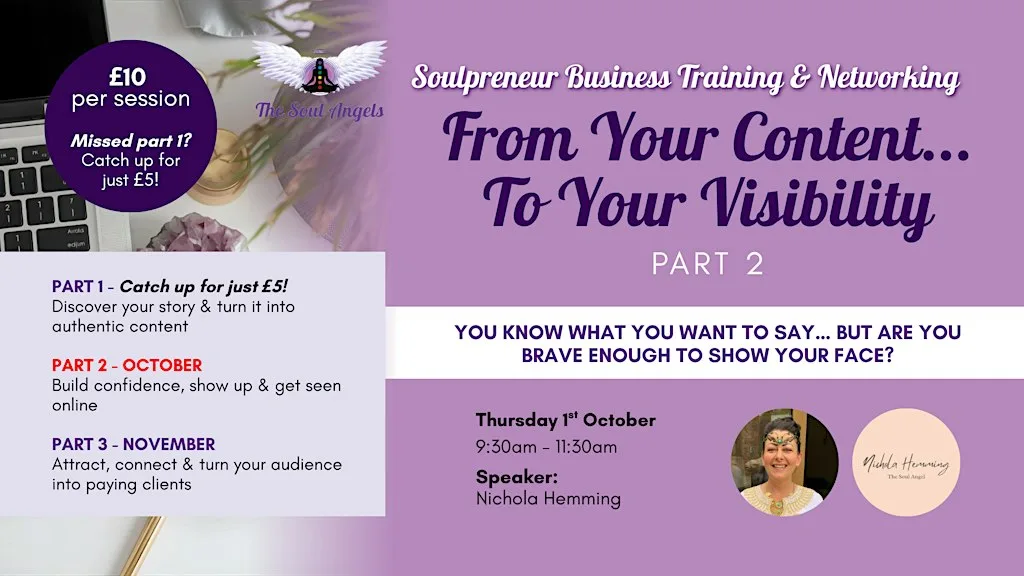 Soulpreneur Business Training - From Your Content to Your Visibility at 286 Baldwins Ln