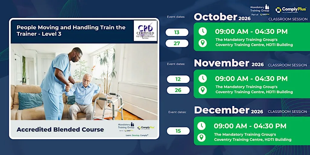 People Moving and Handling Train the Trainer - Level 3 at HDTI Building