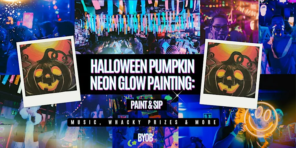 Neon Painting: Halloween Pumpkin (byob)