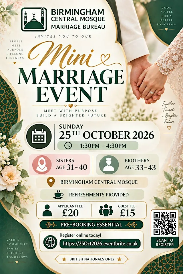 Mini Marriage Event: Sisters aged 31–40 and Brothers aged 33–43