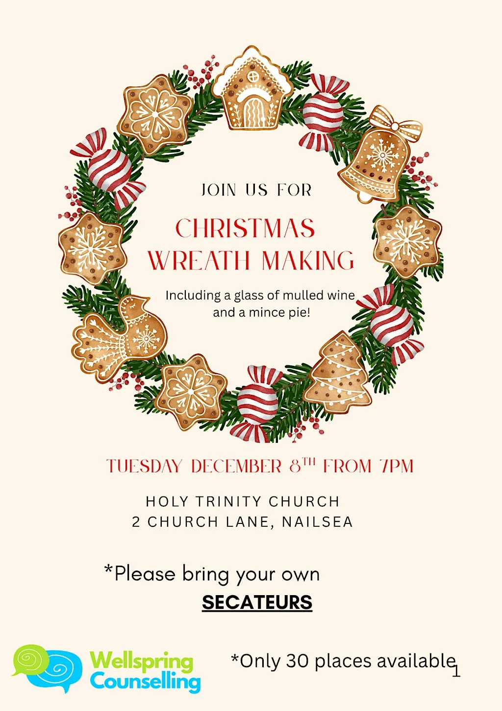 Christmas Wreath Making at Holy Trinity Church Hall