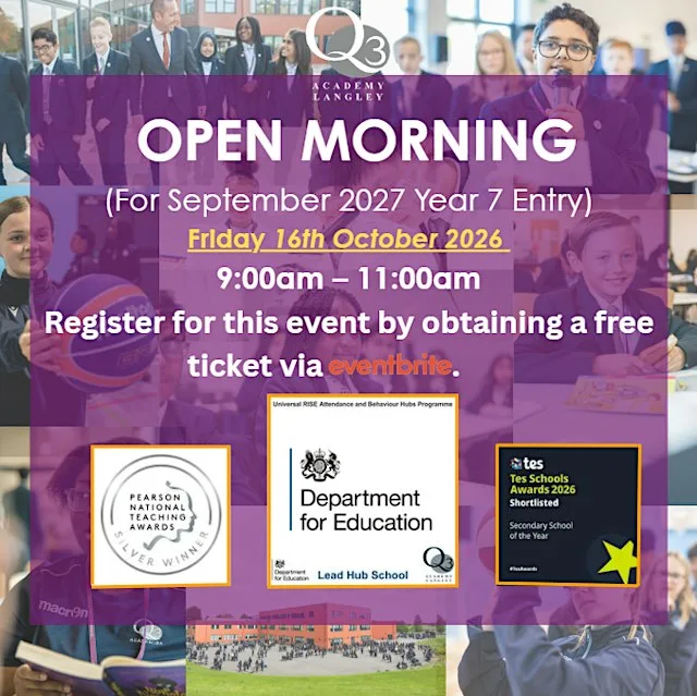 Q3 Academy Langley Open Morning - 16th Oct 2026