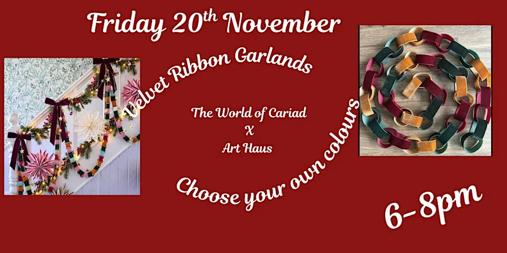 Christmas Ribbon Garlands at Art Haus Newport