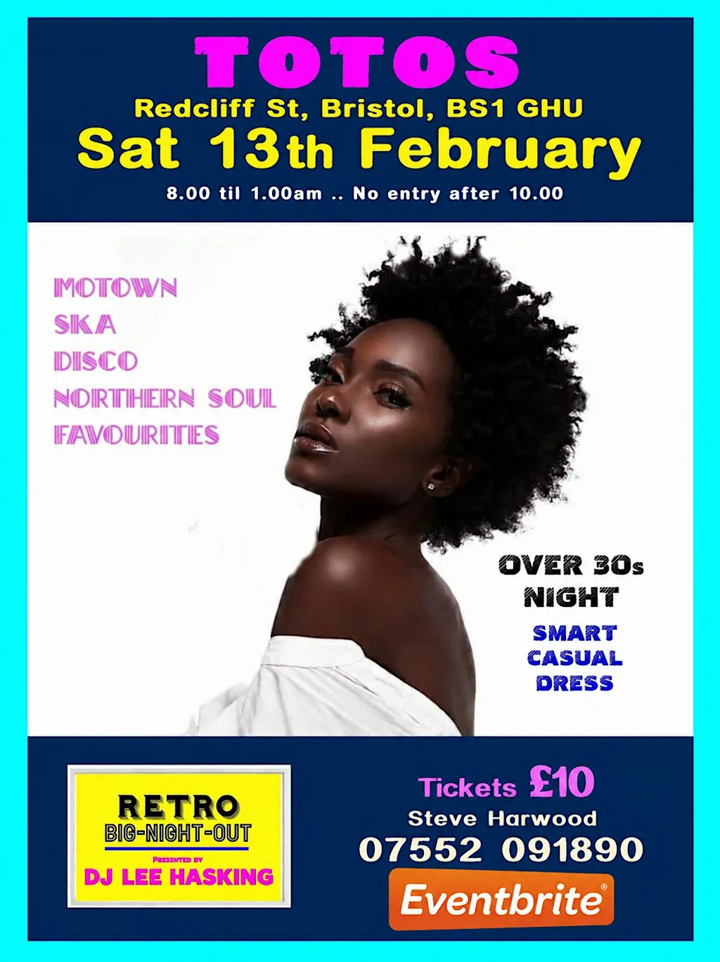 Retro night Totos over 30s event