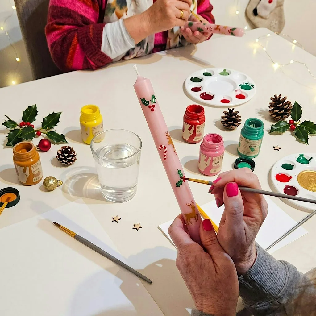 Festive Sip & Paint Candle Painting Workshop - November 2026 at The The Verulam