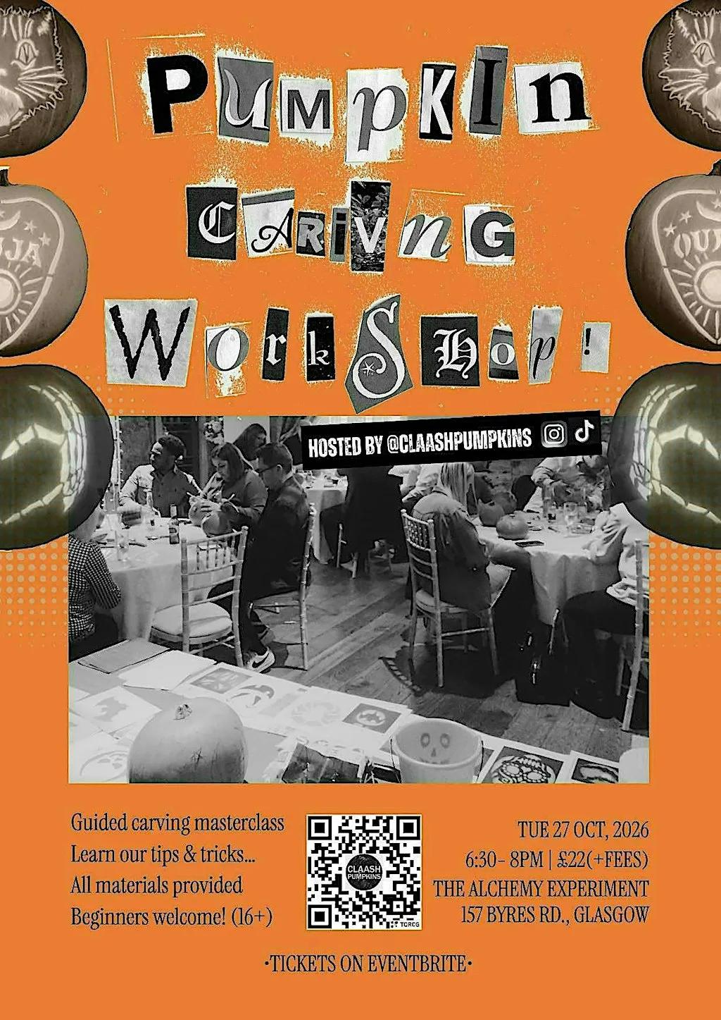 Halloween Pumpkin Carving Masterclass in Glasgow!